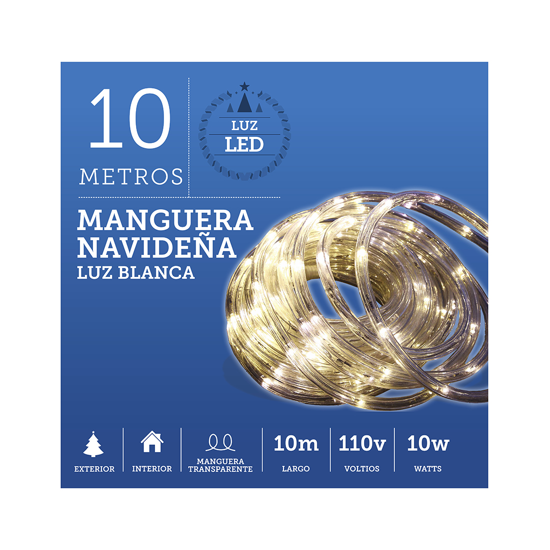 Luces manguera led blancas  10m