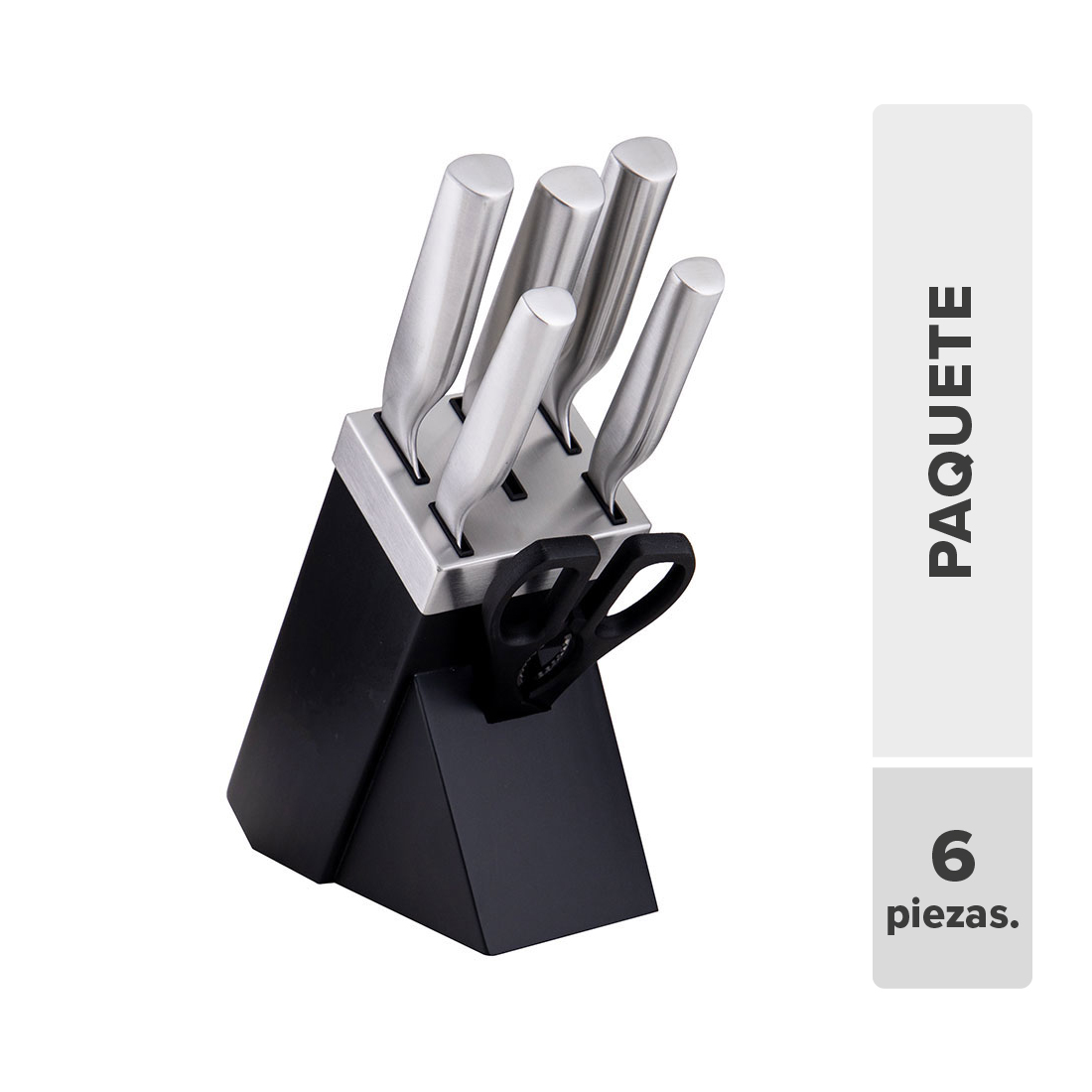 Cuchillos con base plástico y acero inoxidable  6pcs