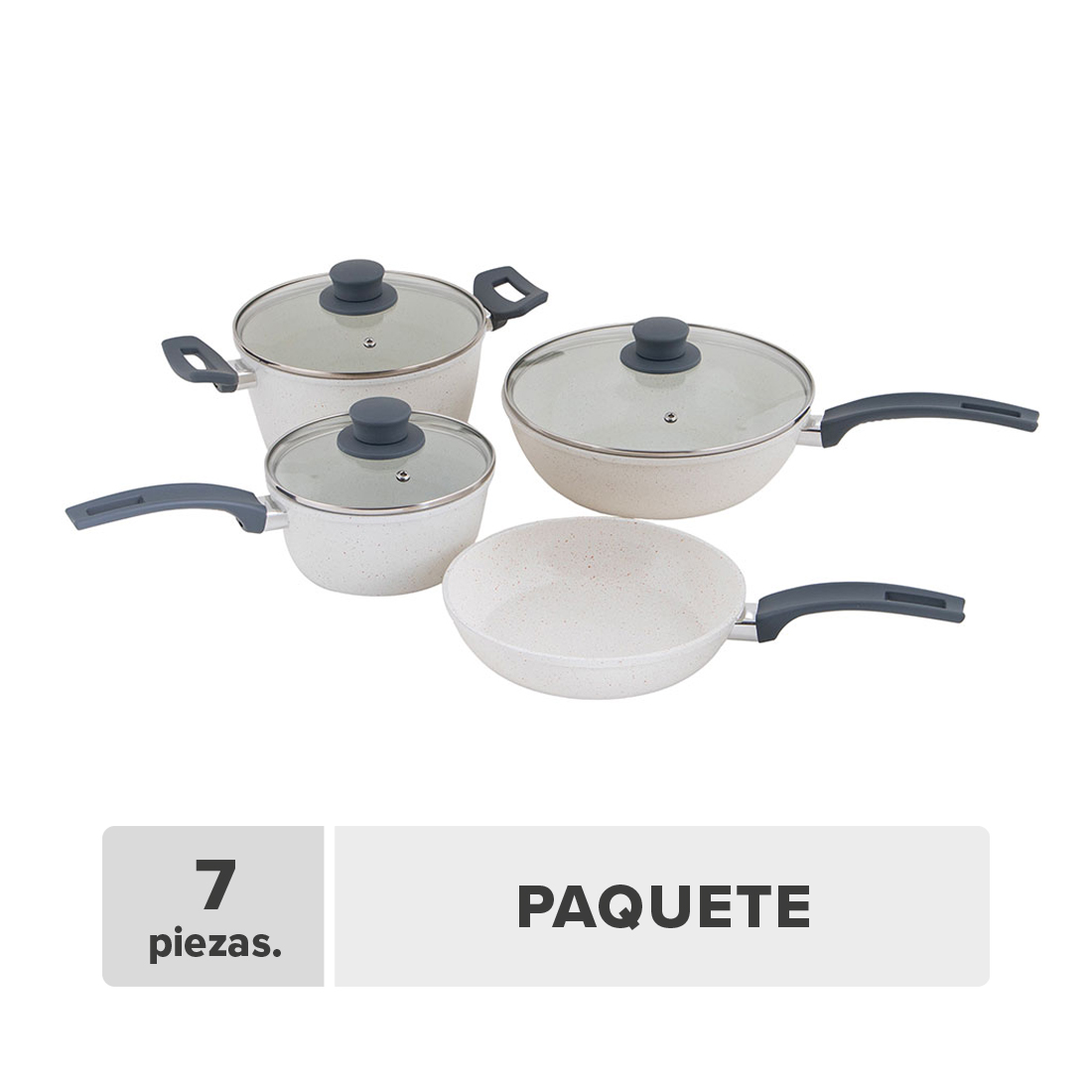Ollas y sartenes mármol 7pcs