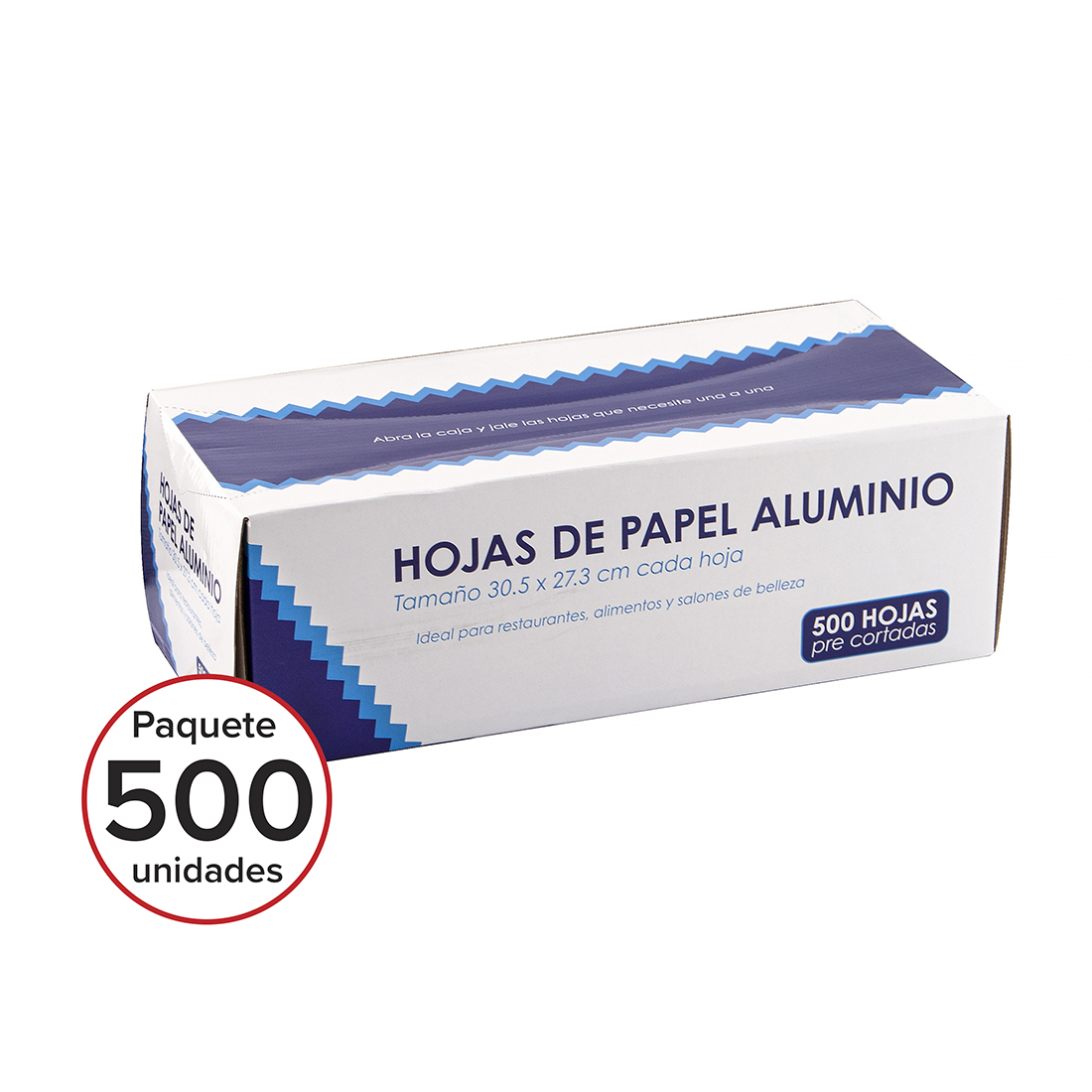 Papel aluminio  500hojas