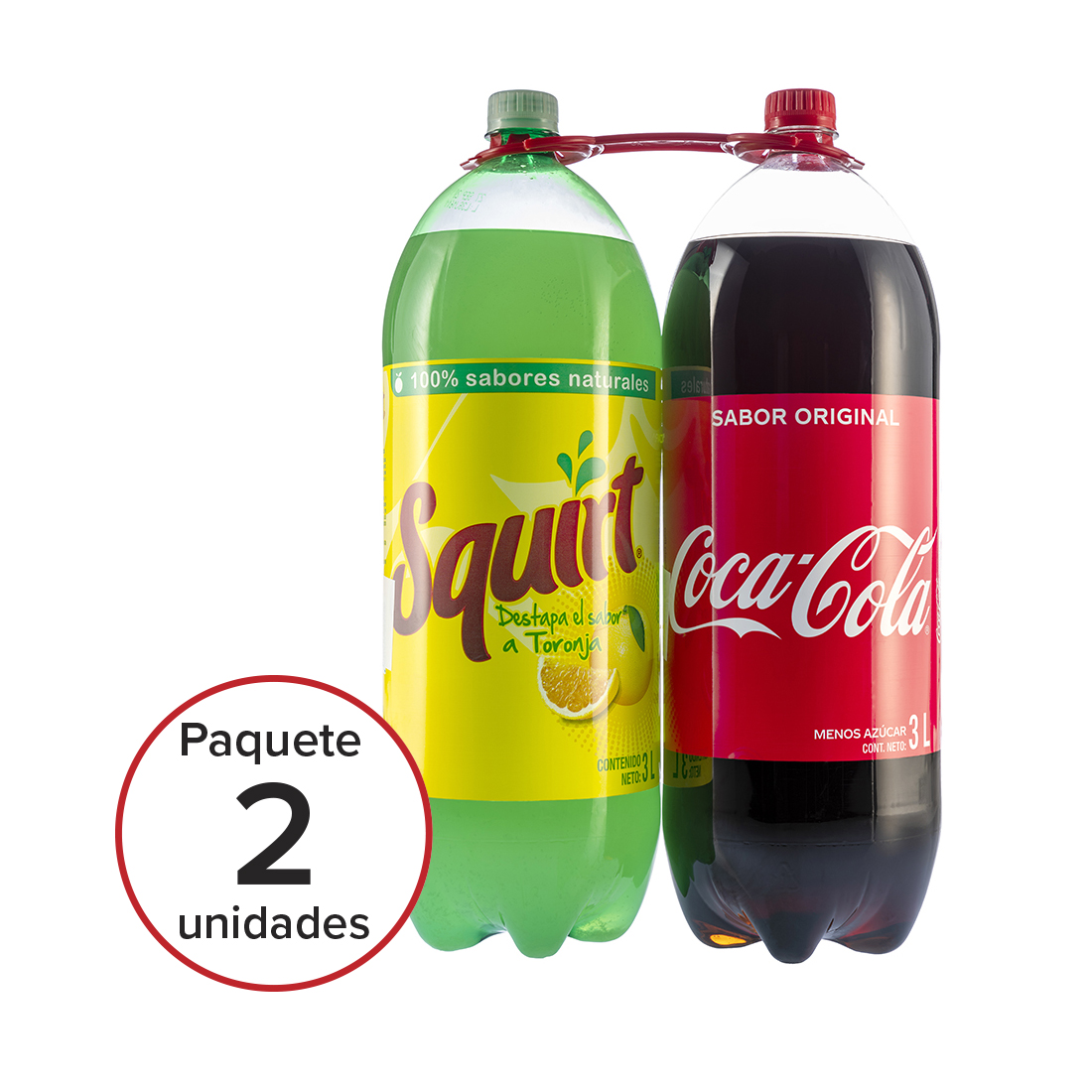 Gaseosa Coca cola-Squirt  3lt 2pcs