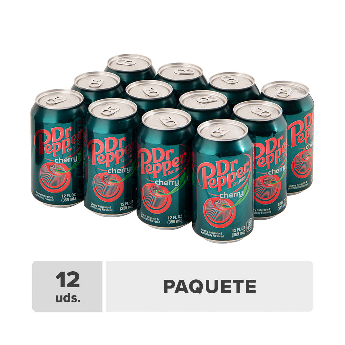 Gaseosa cereza Dr Pepper 355ml 12unds