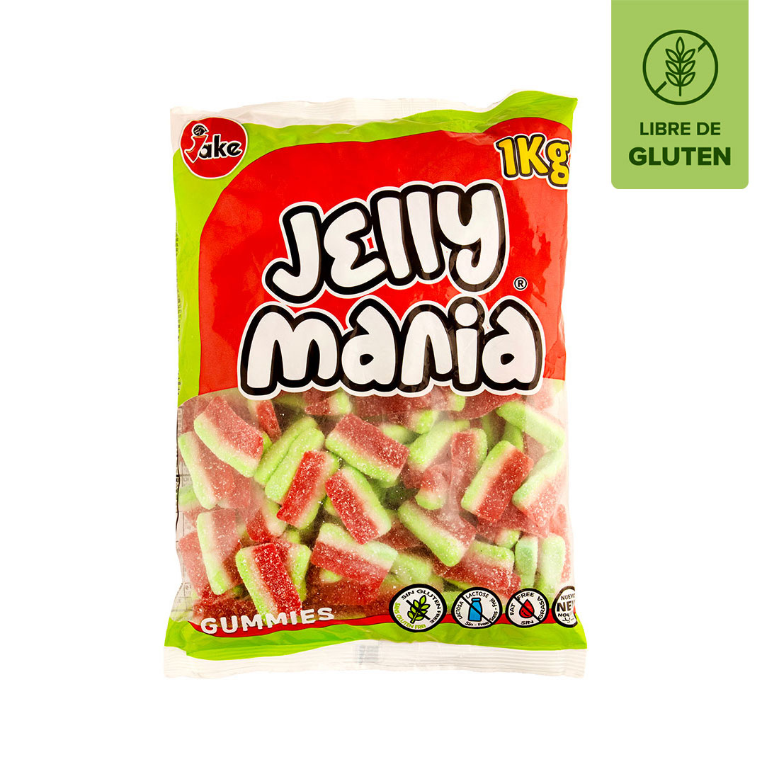 Gomitas ácidas sandía Jellymania 1kg