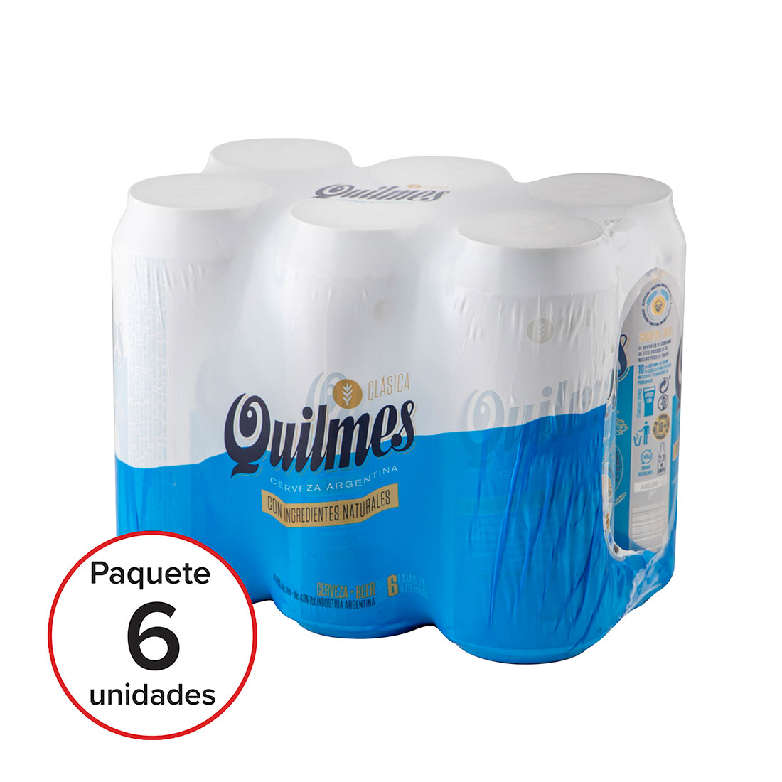 Cerveza Quilmes 473ml 6unds