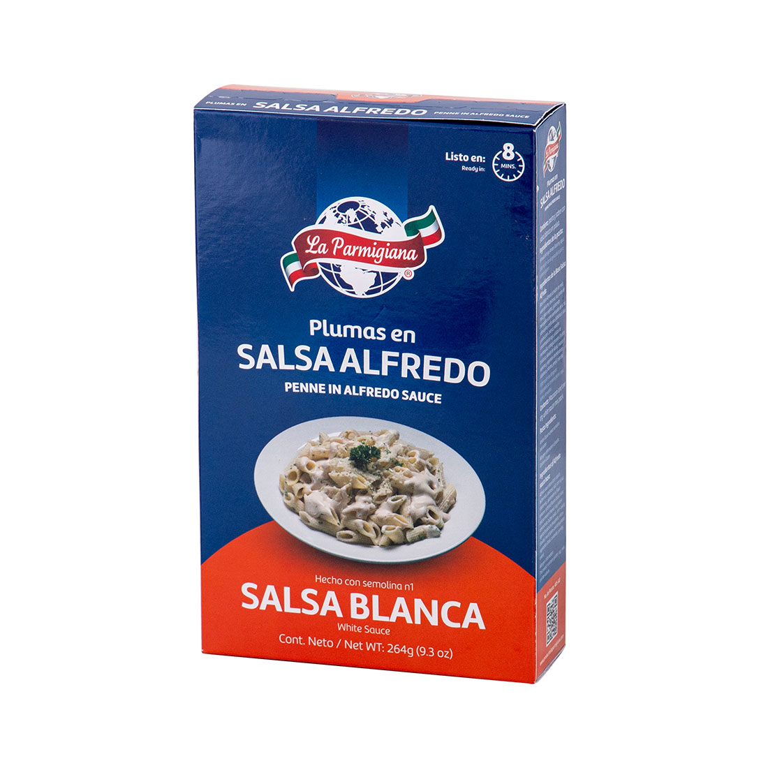 Pasta pluma salsa alfredo La Parmigiana 264g